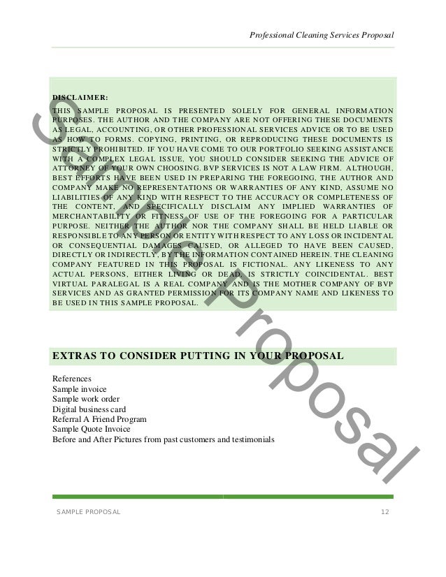 writing a proposal for a cleaning business commercial cleaning services contract proposal
